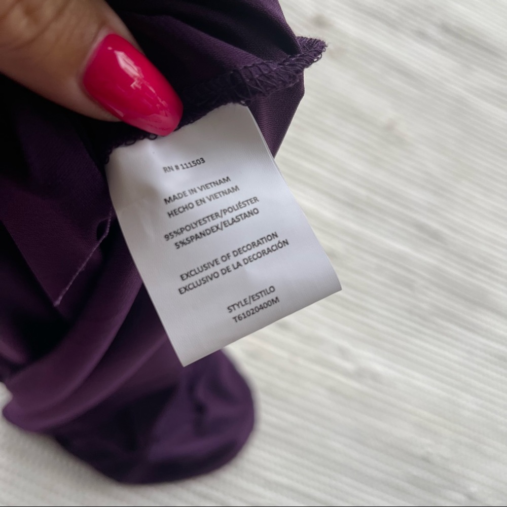 NWT Caged Back Purple Blouse SMALL - Picture 8 of 8